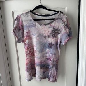 Pilcro mesh ringer tee